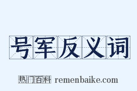 号军反义词是什么意思的图片